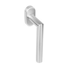 FENSTERGRIFF 625030 ECKE 90° AUF STAHL OVALROSETTE, STIFT 7X35MM EDELSTAHL