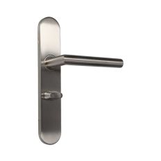 D4E TÜRDRÜCKER AUF LANGSCHILD 45X245 EDELSTAHL WC 8x63 L-19MM RECHTS