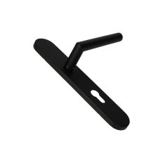 D4E TÜRDRÜCKER AUF LANGSCHILD 45X245 EDELSTAHL SCHWARZ PC72 L-19MM L/R