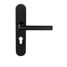 D4E TÜRDRÜCKER AUF LANGSCHILD 45X245 EDELSTAHL SCHWARZ PC55 L-19MM L/R