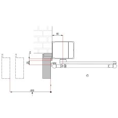 EINGANGSDYNAMIK SCHERENARM DM250 SCHIEBEND -300MM