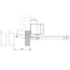 EINGANGSDYNAMIK SCHERENARM DM250 SCHIEBEND -150MM