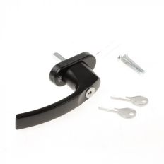 Drehtellergriff Fenstergriff abschließbar Stift 32mm schwarz N-45211-53-0-6-32